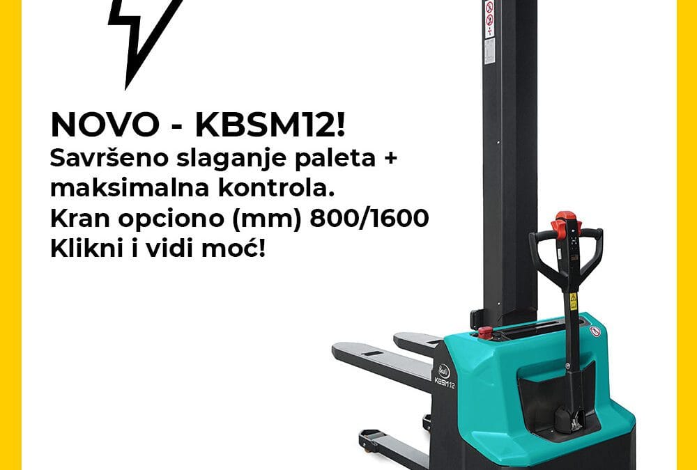 AMKBSM12 električni staker je kompaktan i praktičan staker sa mono kranom, namenjen za manipulaciju paletama, transport robe i niskopodizne poslove u skladištima. 