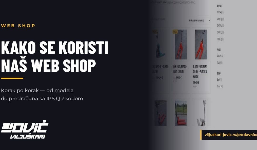 Web shop Jović Viljuškari — kupovina magacinske opreme online za pravna lica
